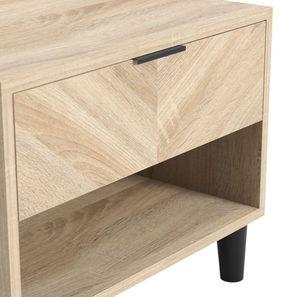 Stockholm Wooden Bedside Cabinet With 1 Drawer In Sonoma Oak
