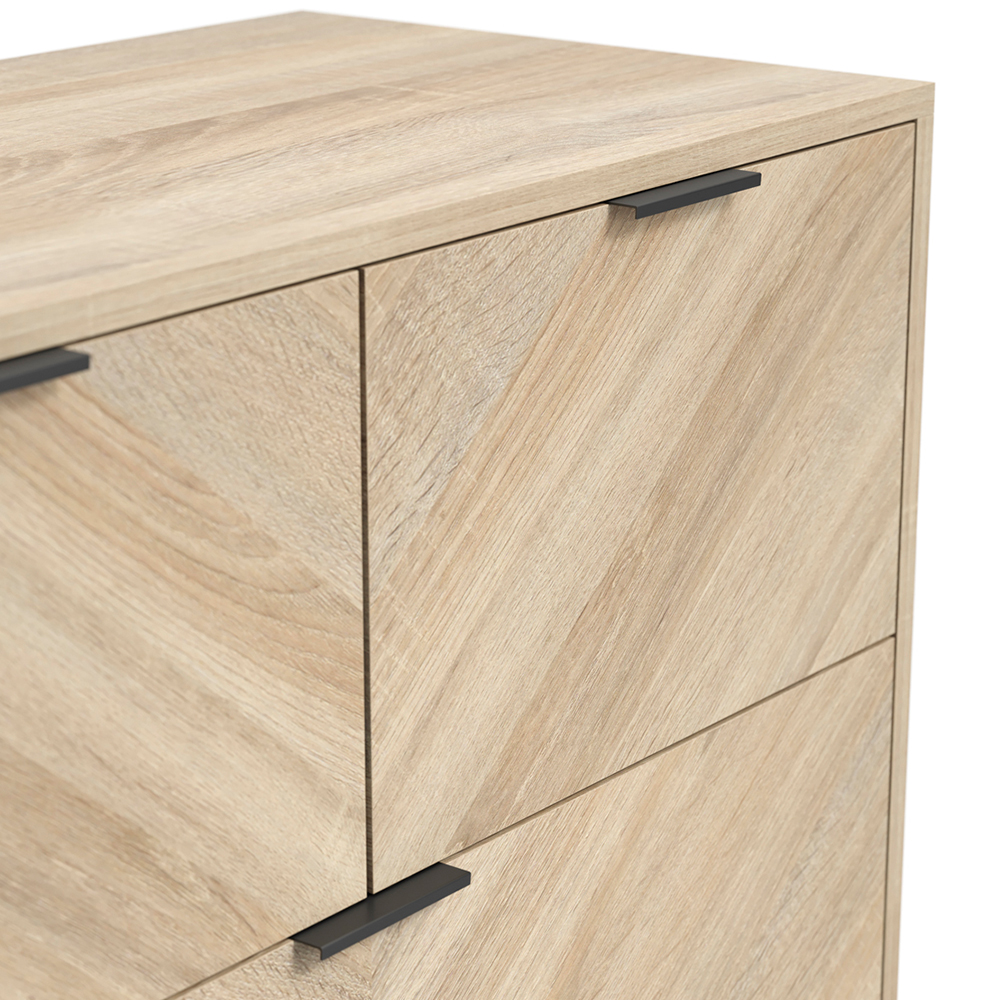 Stockholm Wooden Chest Of 4 Drawers In Sonoma Oak