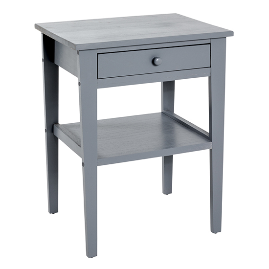 Read more about Stockton wooden 1 drawer side table in grey