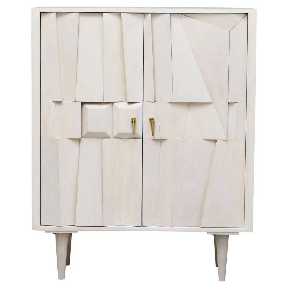 Stockton Wooden Storage Cabinet With 2 Doors In White
