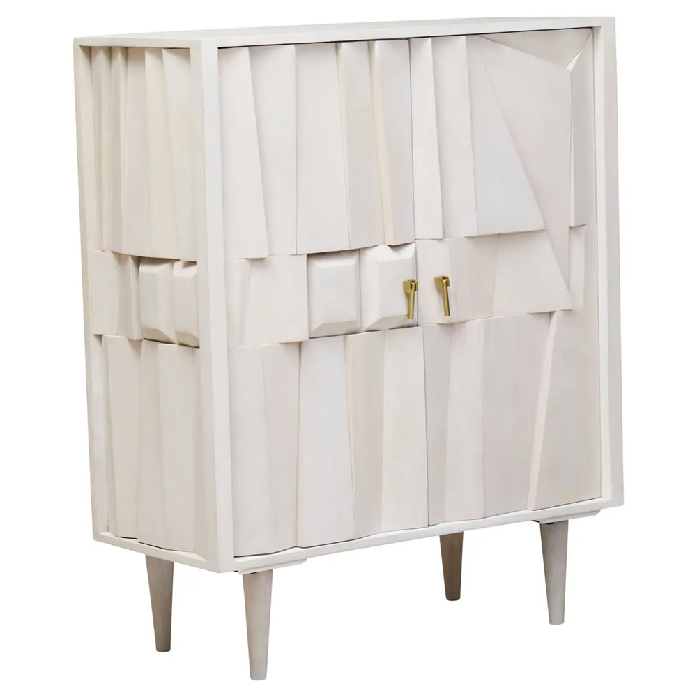 Stockton Wooden Storage Cabinet With 2 Doors In White