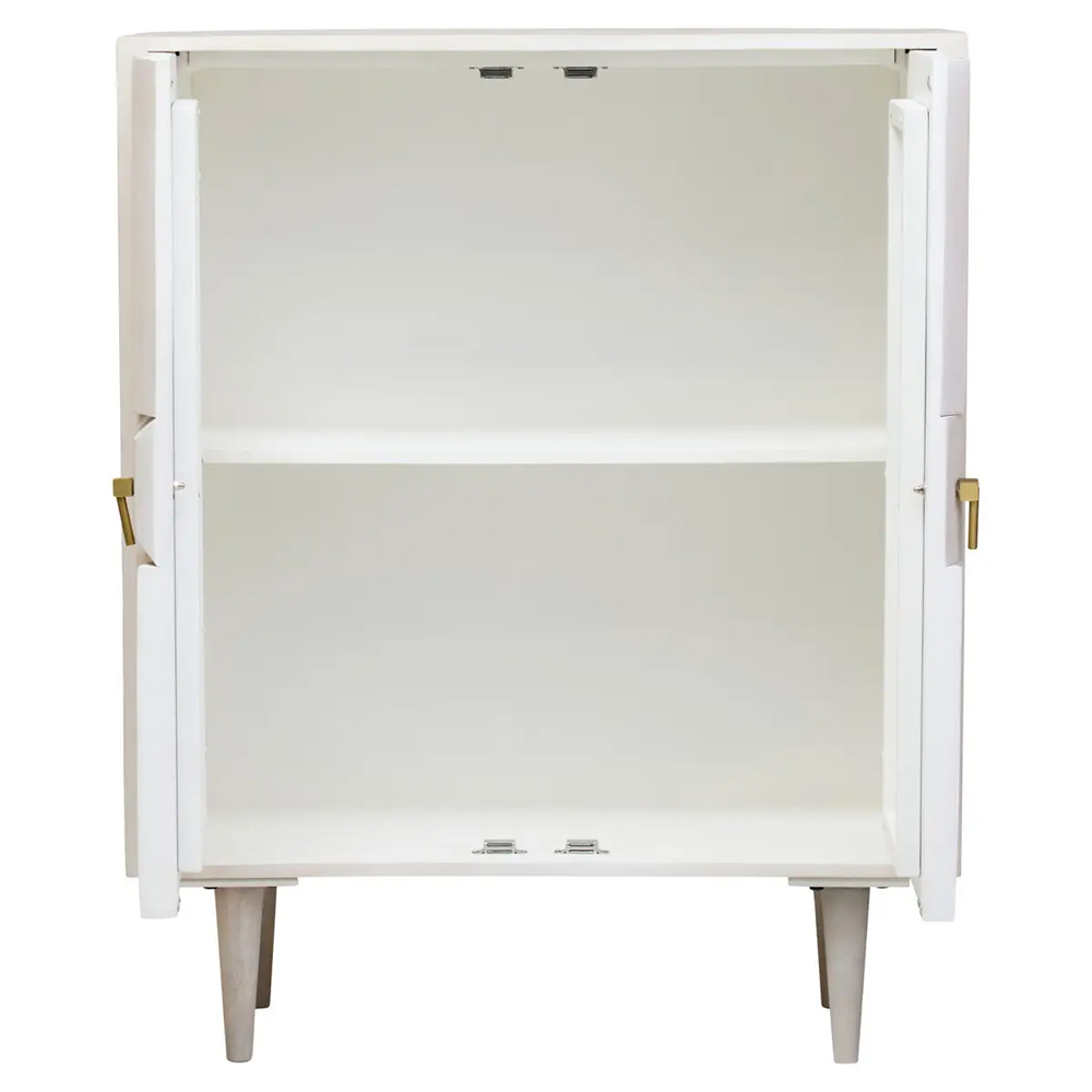Stockton Wooden Storage Cabinet With 2 Doors In White