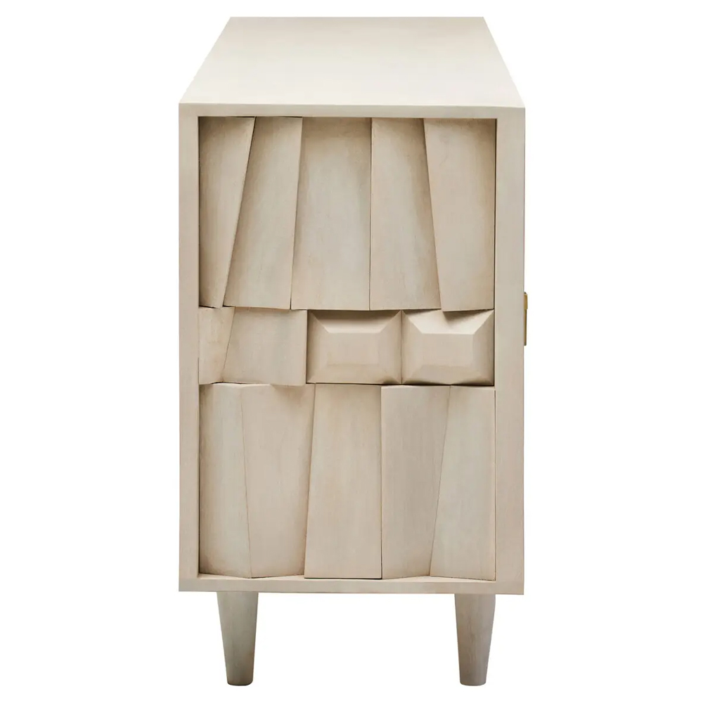 Stockton Wooden Storage Cabinet With 4 Doors In White