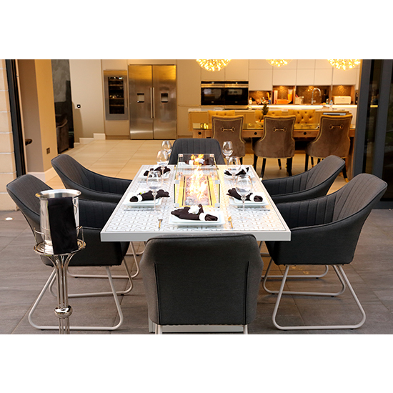 Stoke Patterned Glass Top Dining Table With Firepit In Grey_7