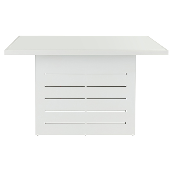 Stoke Outdoor Plain Glass Top Bar Table In White_2