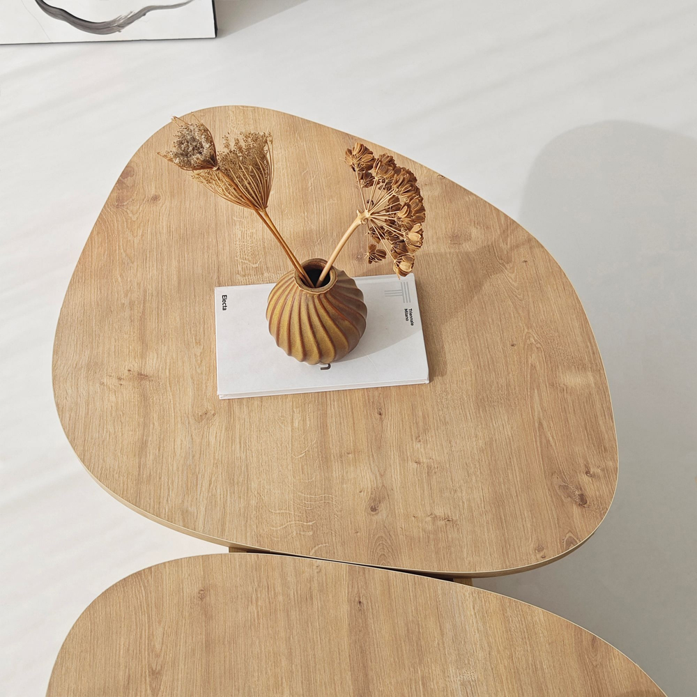 Stones Wooden Coffee Table in Sapphire Oak