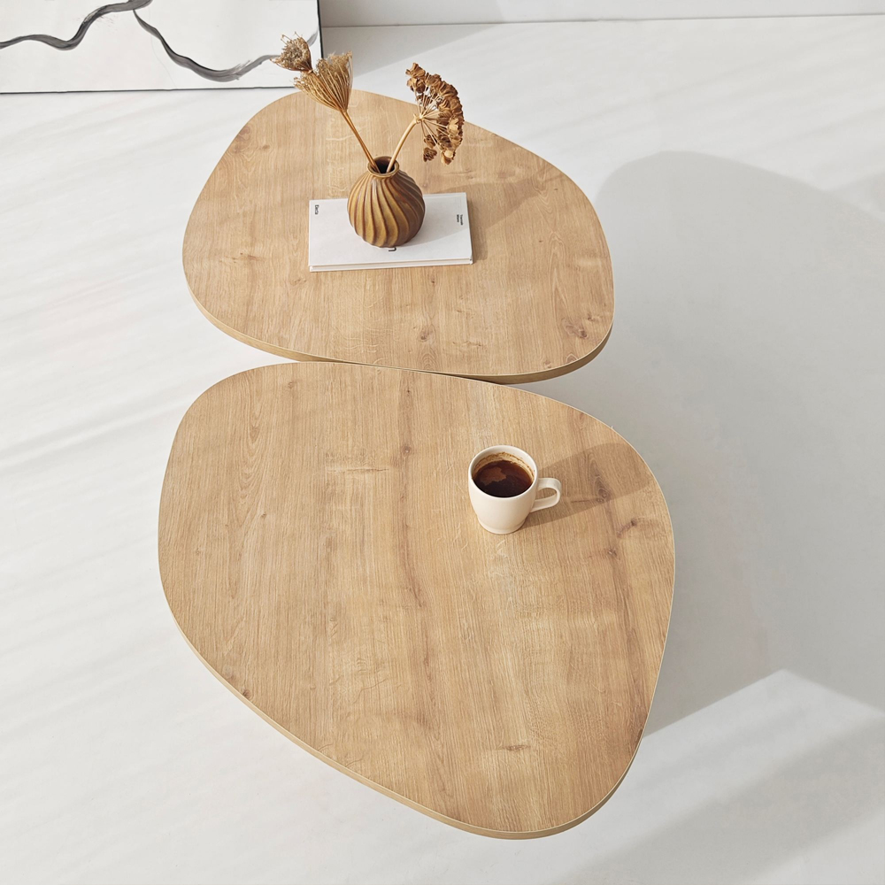 Stones Wooden Coffee Table in Sapphire Oak