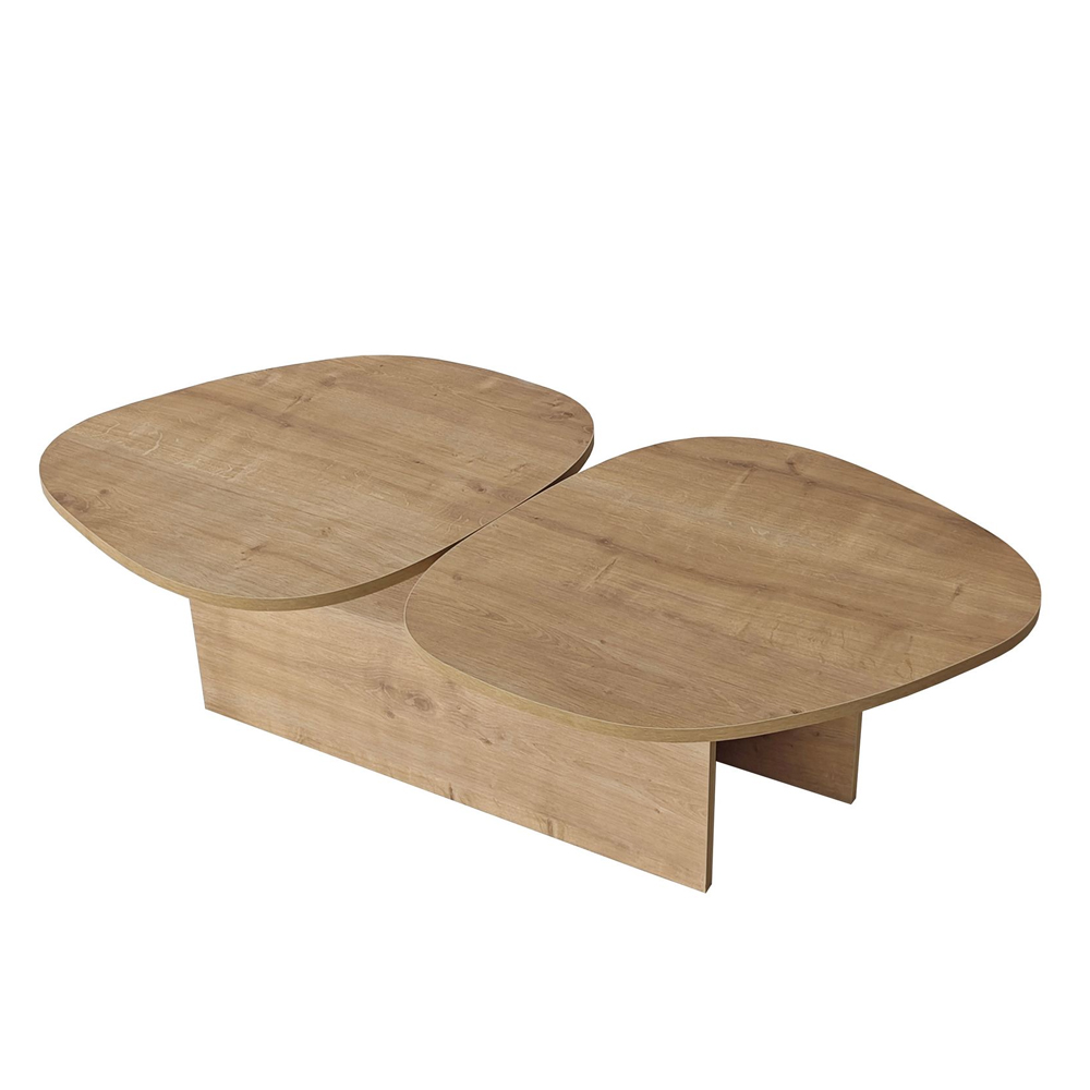 Stones Wooden Coffee Table in Sapphire Oak