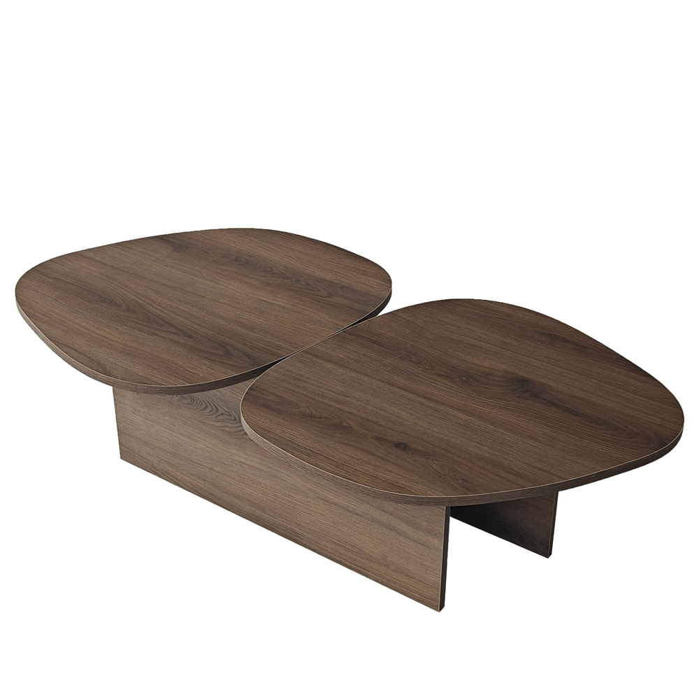 Stones Wooden Coffee Table in Walnut