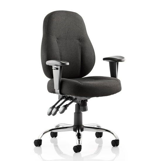 Photo of Storm fabric office chair in black with arms