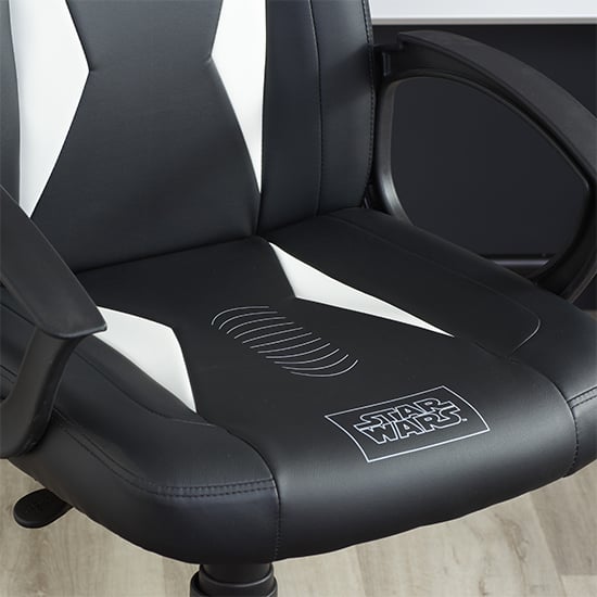 Stormtrooper Faux Leather Childrens Gaming Chair In Black_5