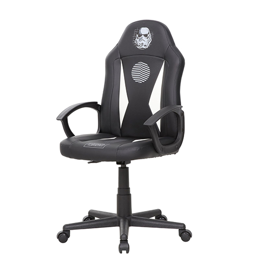 Stormtrooper Childrens Faux Leather Gaming Chair In Black_9