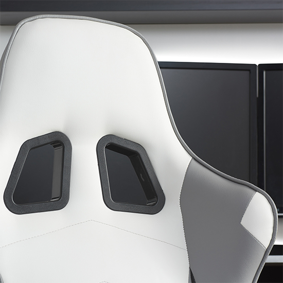 Stormtrooper Faux Leather Childrens Gaming Chair In White_5