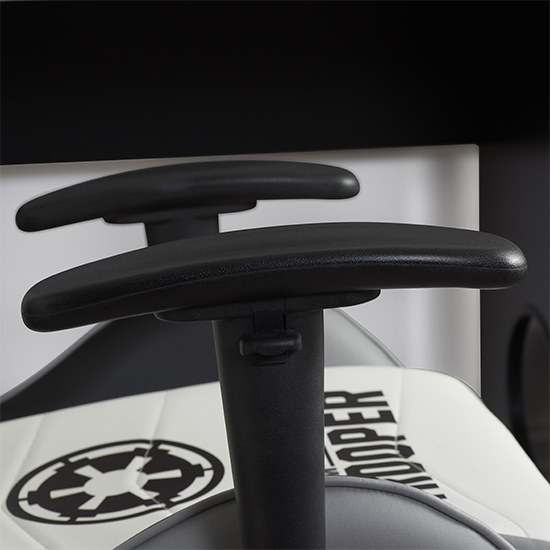 Stormtrooper Faux Leather Childrens Gaming Chair In White_7