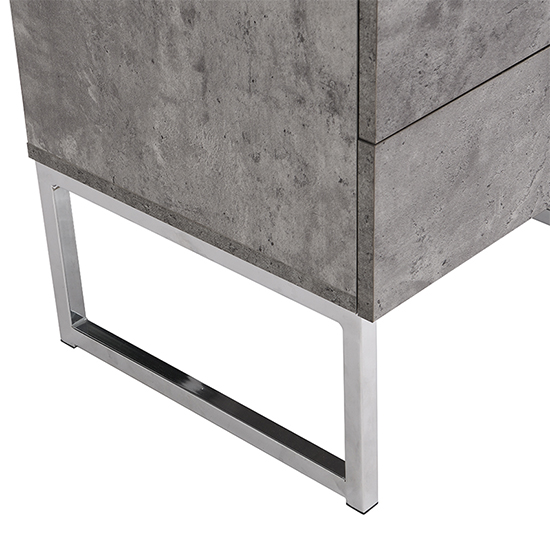 Strada Bedside Cabinet With 2 Drawers In Concrete Effect