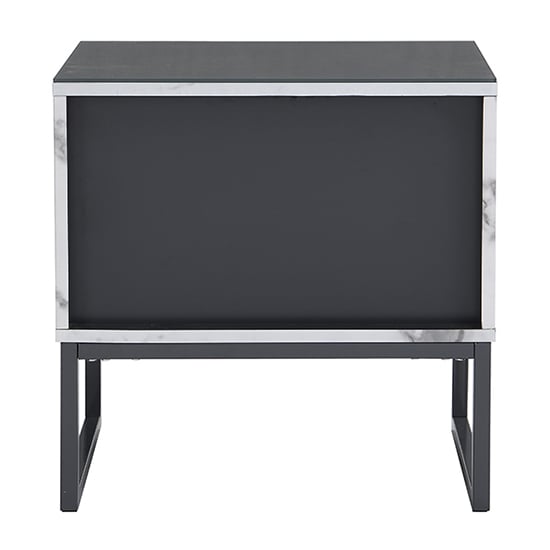 Strada Gloss Bedside Cabinet And 2 Drawer In Diva Marble Effect_9