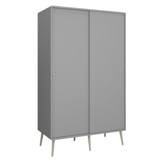 Product photograph of Strafford Wooden Sliding Wardrobe With 2 Doors In Grey from Furniture in Fashion