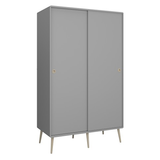 Strafford Wooden Sliding Wardrobe With 2 Doors In Grey thumbnail