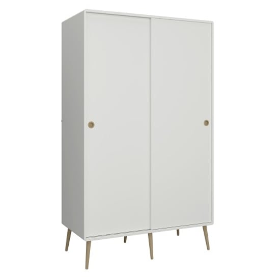 Read more about Strafford wooden sliding wardrobe with 2 doors in off white