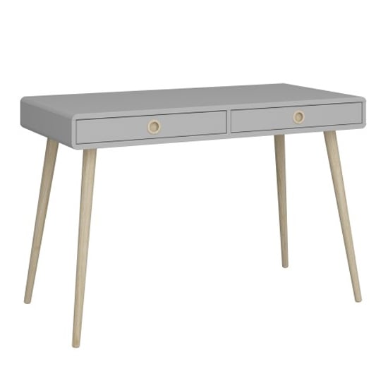 Product photograph of Strafford Wooden Study Desk With 2 Drawers In Grey from Furniture in Fashion