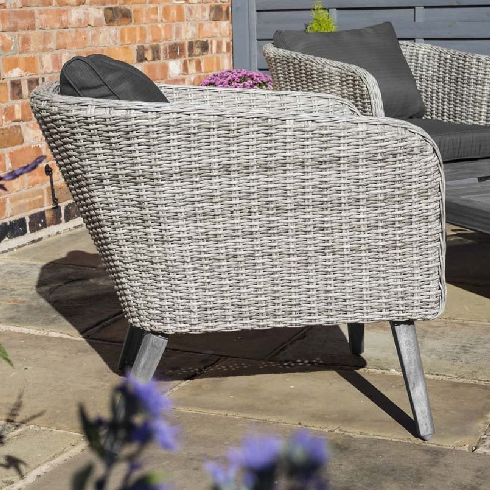 Strangford Rattan Garden Sofa Set With Coffee Table In Natural