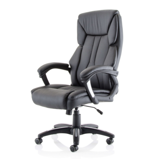 Stratford PU Leather High Back Home And Office Chair In Black