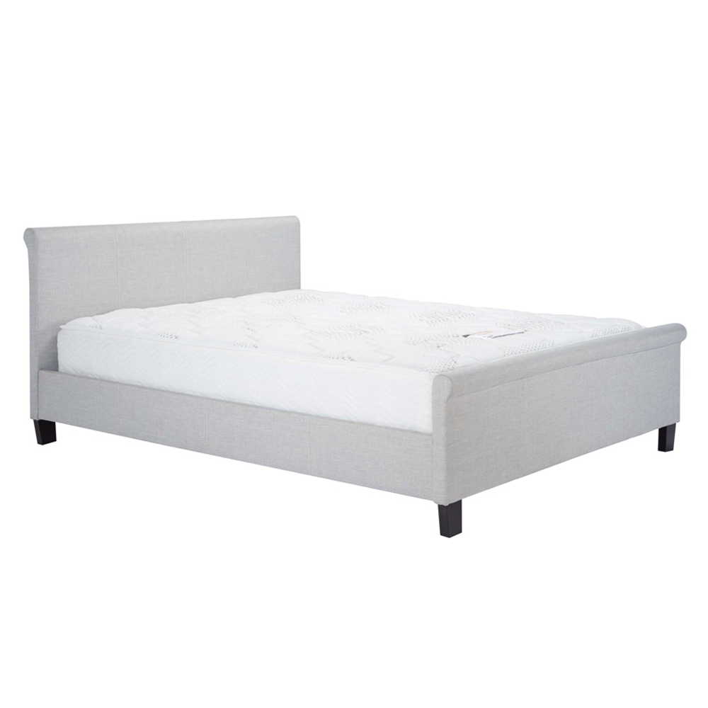 Stratos Fabric Double Bed In Grey