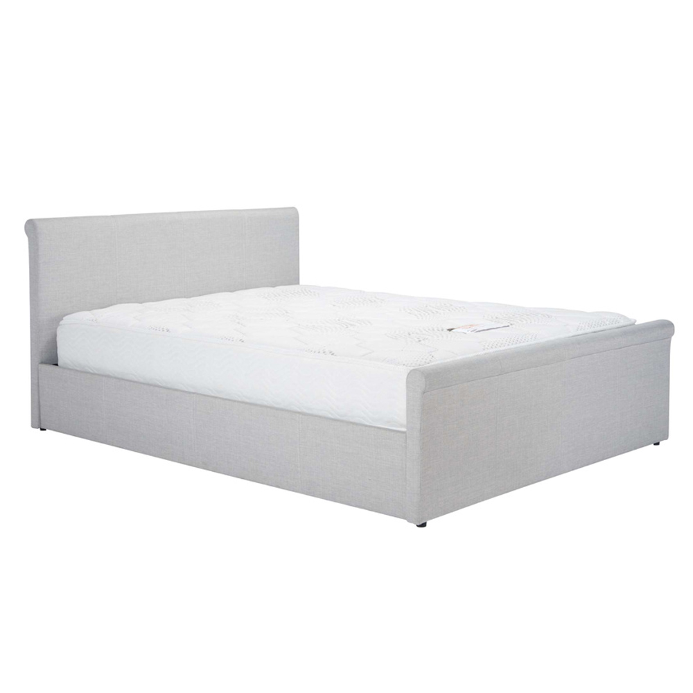 Stratos Fabric Ottoman Storage King Size Bed In Grey