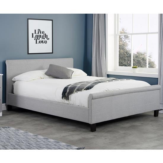 Photo of Stratus fabric small double bed in grey