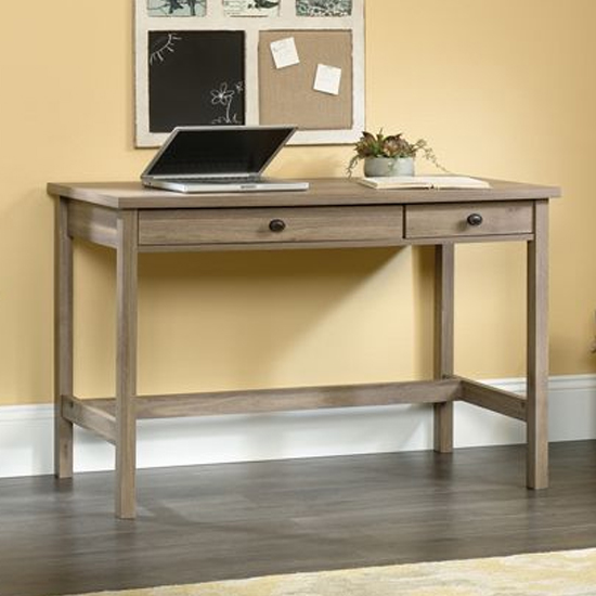 Streamline Study Wooden Computer Desk In Salt Oak