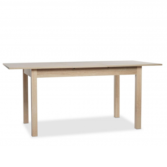 Product photograph of Stripe Medium Extendable Dining Table In Sonoma Oak from Furniture in Fashion