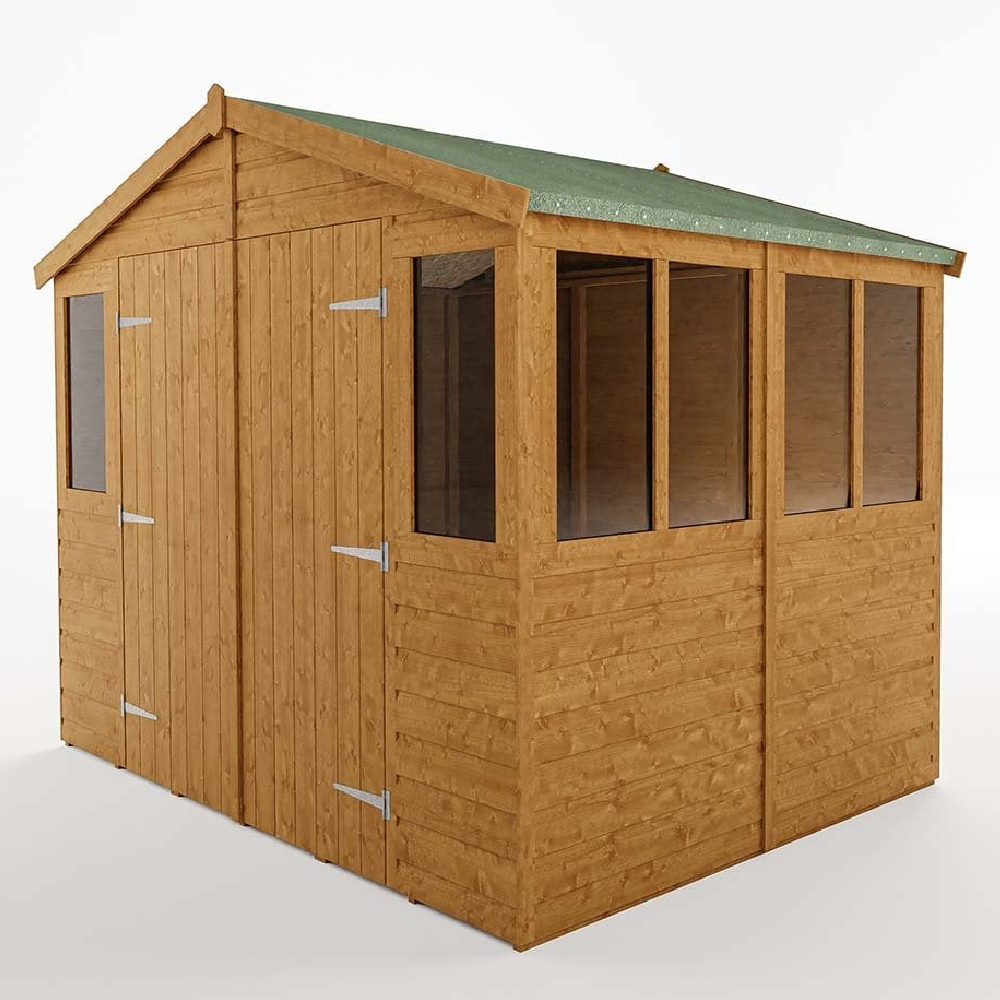 Stroden Wooden Garden Apex Workshop In Honey Brown 9x6