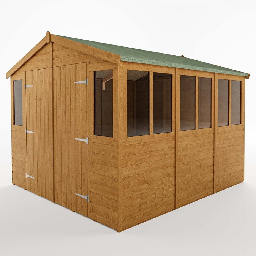 Stroden Wooden Garden Apex Workshop In Honey Brown 9x9