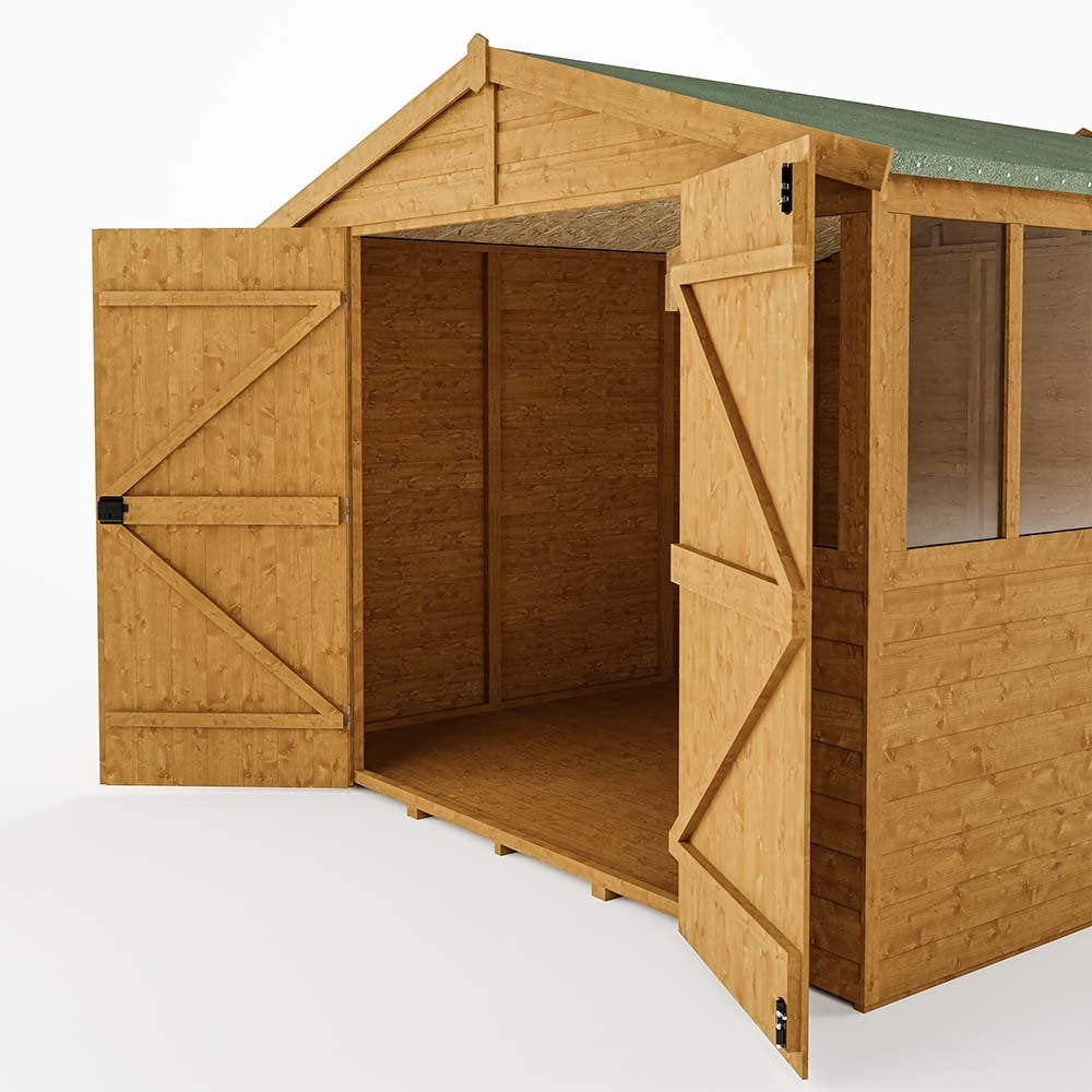 Stroden Wooden Garden Apex Workshop In Honey Brown 9x9
