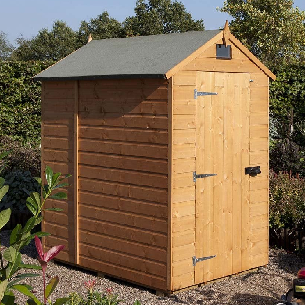 Stroden Wooden Garden Security Apex Shed In Honey Brown 7x5