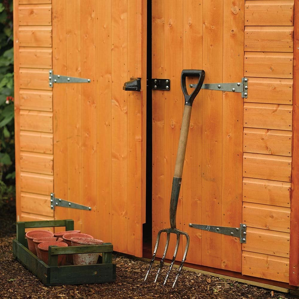 Stroden Wooden Garden Security Apex Shed In Honey Brown 8x6