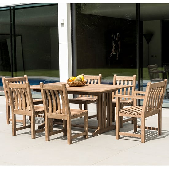 Strox Outdoor 1660mm Wooden Dining Table In Chestnut_2