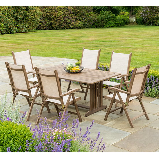 Strox Outdoor 1660mm Wooden Dining Table In Chestnut_3