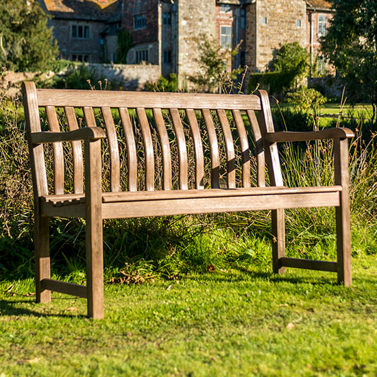 Strox Outdoor Broadfield 4Ft Wooden Seating Bench In Chestnut