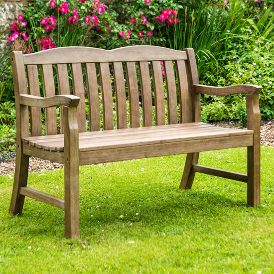 Product photograph of Strox Outdoor Cuckfield 4ft Wooden Seating Bench In Chestnut from Furniture in Fashion