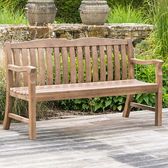 Product photograph of Strox Outdoor Cuckfield 5ft Wooden Seating Bench In Chestnut from Furniture in Fashion