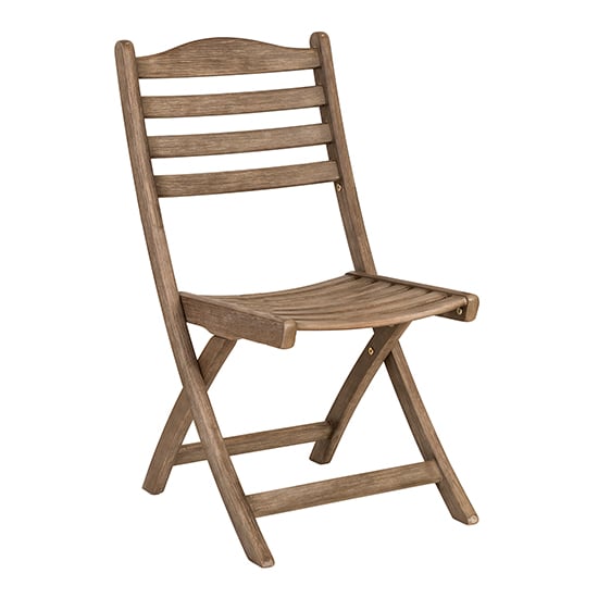 Photo of Strox outdoor folding wooden dining chair in chestnut