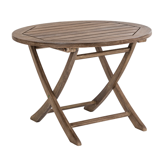 Product photograph of Strox Outdoor Occasional Wooden Side Table In Chestnut from Furniture in Fashion