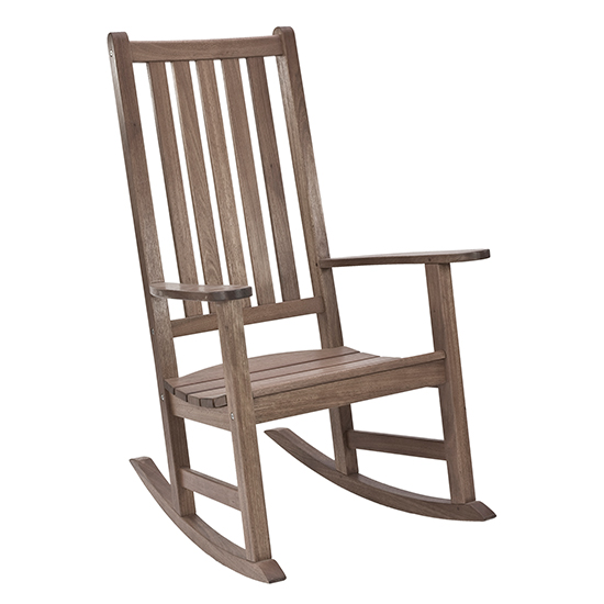 Photo of Strox outdoor wooden rocking chair in chestnut
