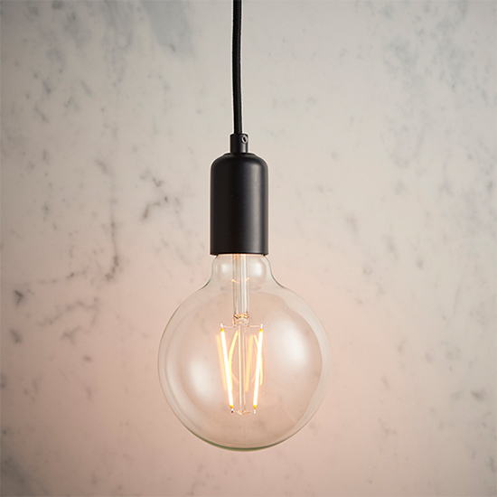 Studio 1 Light Ceiling Pendant Light In Matt Black