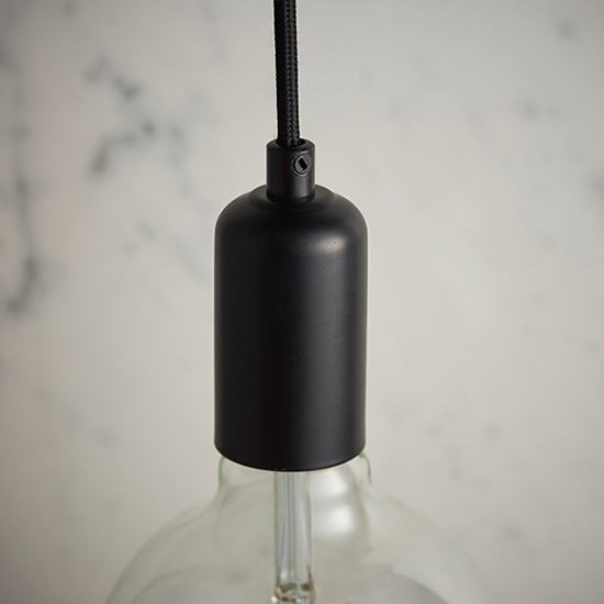 Studio 1 Light Ceiling Pendant Light In Matt Black