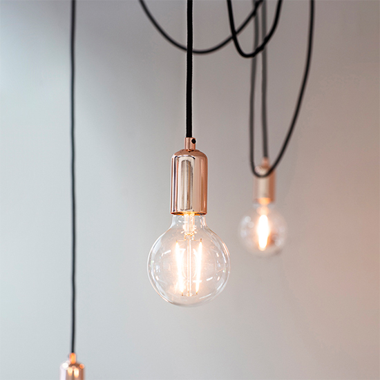 Studio 6 Lights Ceiling Pendant Light In Copper