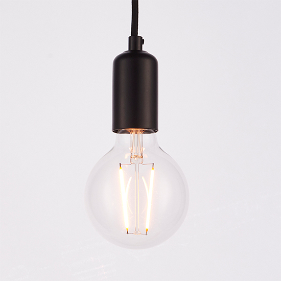 Studio 6 Lights Ceiling Pendant Light In Matt Black
