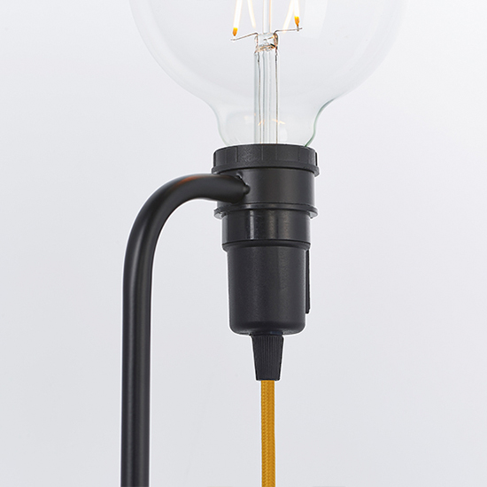 Studio Yellow Braided Cable Floor Lamp In Matt Black_4