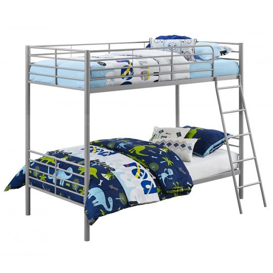 Streatham Metal Convertible Single Over Single Bunk Bed In Grey_3